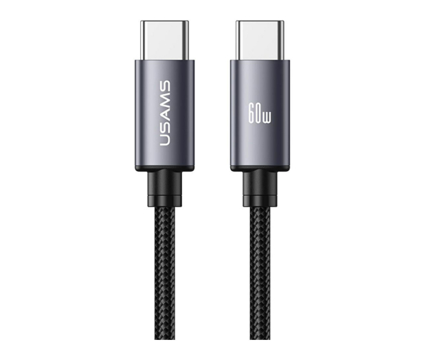 USAMS Kabel U91 60W USB-C do USB-C 1m stalowy - 1569126 - zdjęcie